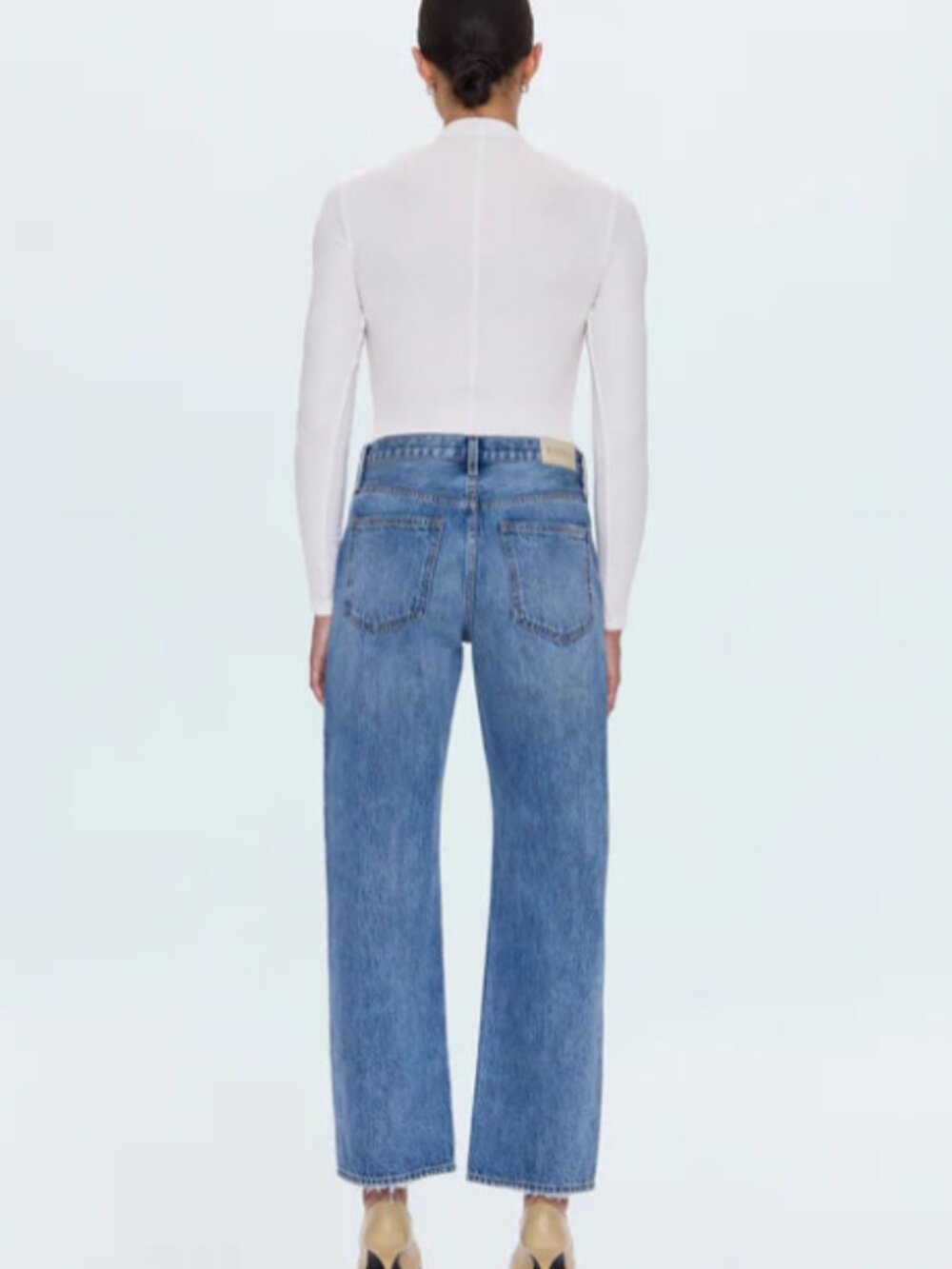 Pistola Lexi Mid Rise Bowed Straight Jean - Metropolis - Picture 4 of 4